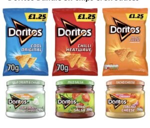 Doritos Chips & Dips Bundle (Cool Original, Chilli Heatwave, Tangy Cheese)