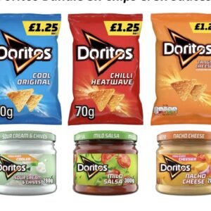 Doritos Chips & Dips Bundle (Cool Original, Chilli Heatwave, Tangy Cheese)