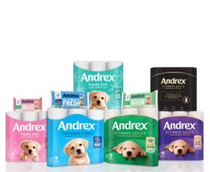 Andrex Complete Clean Toilet Tissue, 9 Rolls