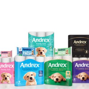 Andrex Complete Clean Toilet Tissue, 9 Rolls